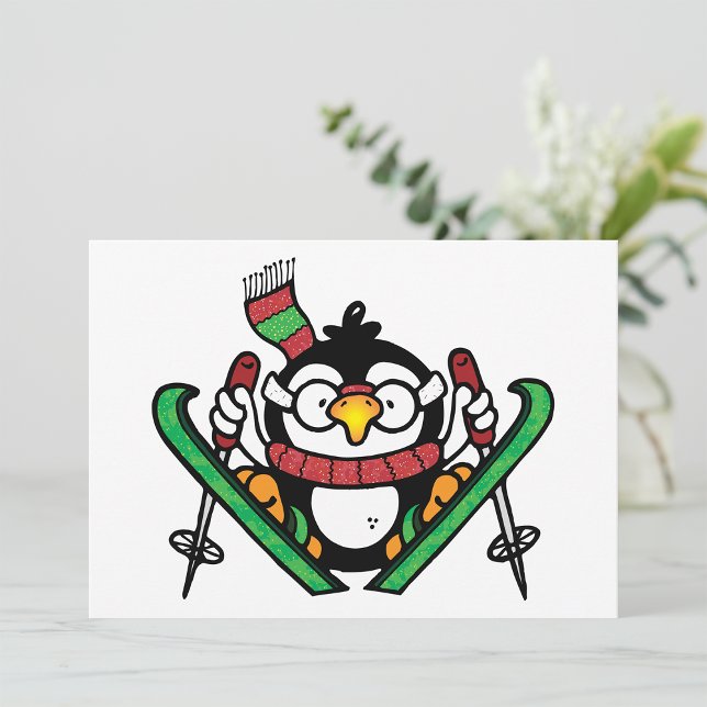 Invitations de saut de ski de Penguin (Créateur téléchargé)