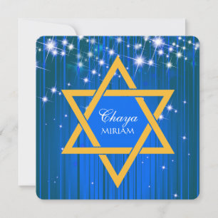 Invitations de scintillement de bat mitzvah