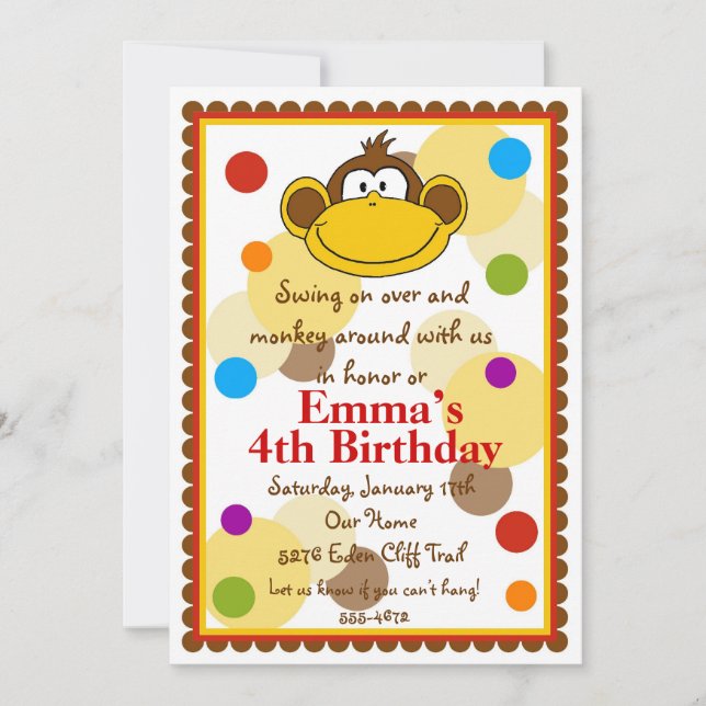 Invitations de singes de Littlebeane (Devant)
