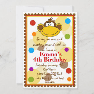 Invitations de singes de Littlebeane