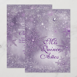 Invitations de Snowflake Winter Wonderland