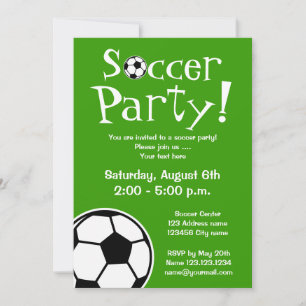 Invitations de soccer pour les anniversaires ou ba