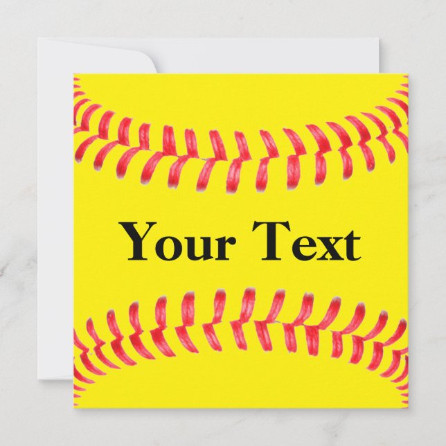 Invitations de softball personnalisées (Devant)