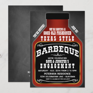 Invitations de soirée barbecue de style Texas