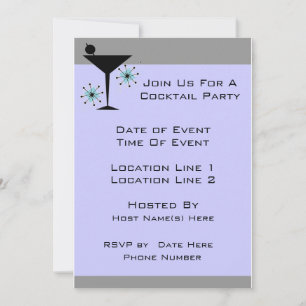 Invitations de soirée cocktail sur mesure
