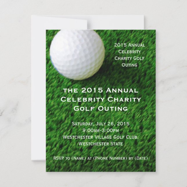 Invitations de sorties de golf (Devant)