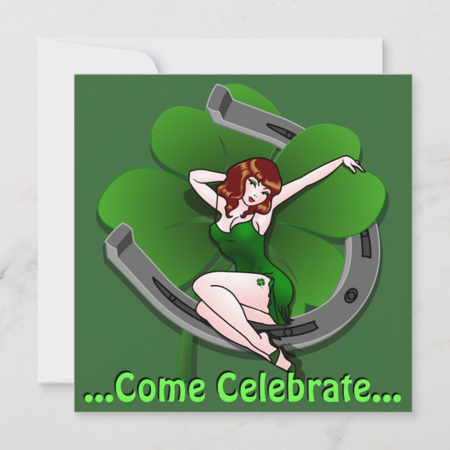 Invitations de St Patrick's Party Personnalisées L (Devant)