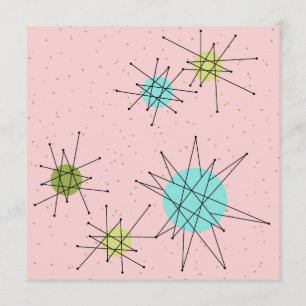 Invitations de start-ups atomiques rose