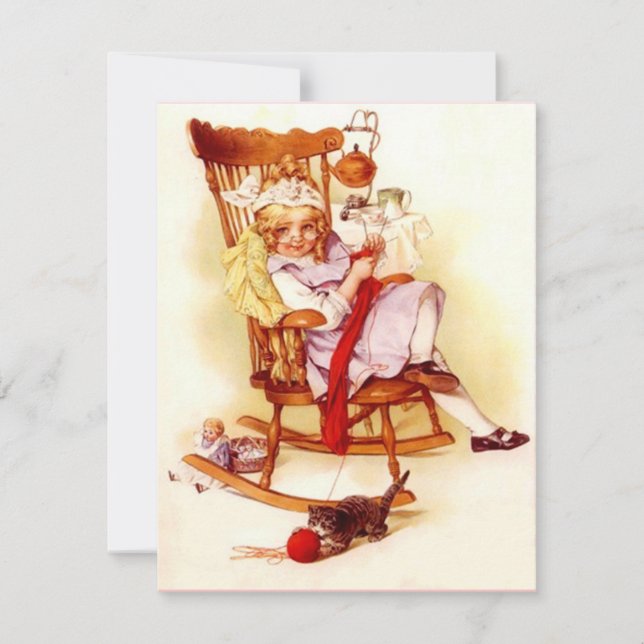 Invitations de style Vintage en bonneterie (Devant)