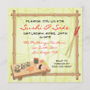 Invitations de sushi japonais