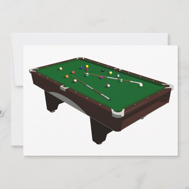 Invitations de table de pool (Devant)