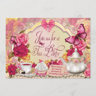 Invitations de Tea Party
