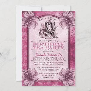 Invitations de Tea Party Anniversaire