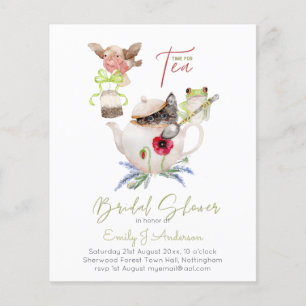Invitations de Tea Party pour le budget de la Fête