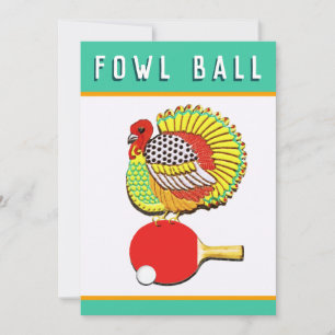 Invitations de tennis de table pour Thanksgiving