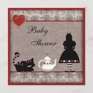 Invitations de thé de baby shower d'Alice et de