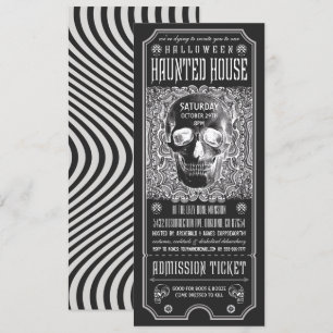 Invitations de tickets de maison halloween v.3