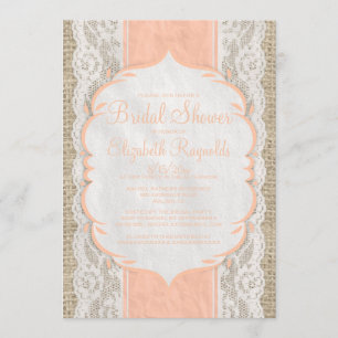 Invitations de toile de corail de Fête de la