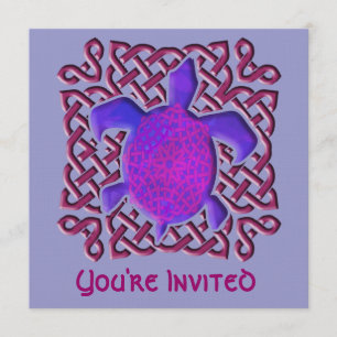 Invitations de tortue celte pourpre