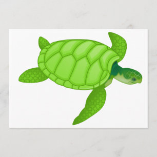 Invitations de tortue de mer verte