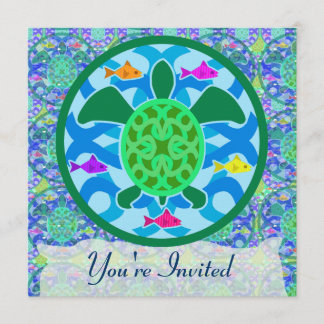 Invitations de tortues de mer vertes