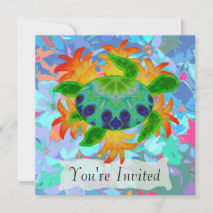 Invitations de tortues flammées