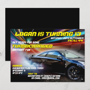 Invitations de Turbocharge Street Racing Party