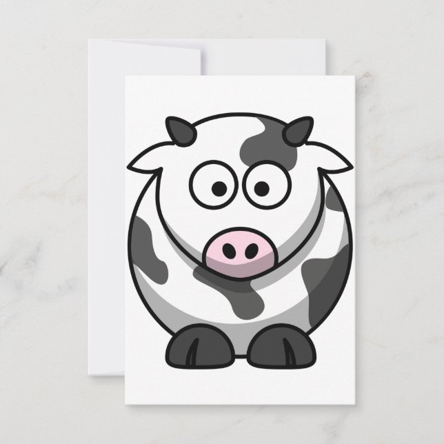 Invitations de vache caricaturiste (Devant)