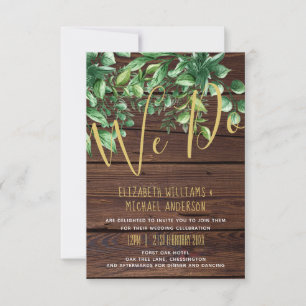 Invitations De Verdure Rustique Moderne Avec Envel