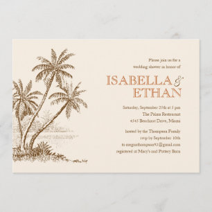 Invitations de wedding shower de plage