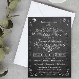 Invitations de Wedding shower de tableau de bord d