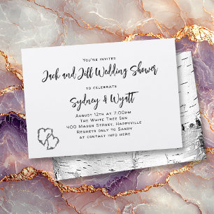 Invitations de Wedding shower d'écorce de bouleau