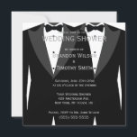 Invitations De Wedding showers Gay Noir Et Blanc<br><div class="desc">Invitations de wedding shower gay noir et blanc avec texte personnalisable</div>