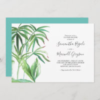 Invitations de Wedding showers tropicaux pour les 