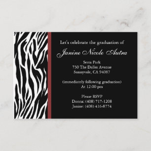 Invitations de zèbre