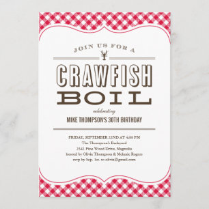 Invitations d'ébullition d'écrevisses de nappe