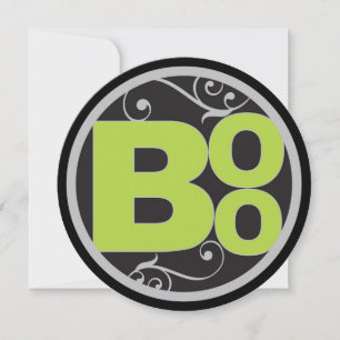 Invitations décoratives rondes Boo Halloween