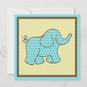 Invitations d'éléphants de bébé