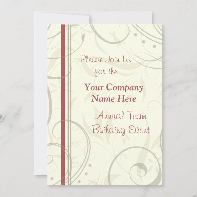 Invitations d'entreprise de week-end d'événement (Devant)