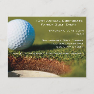 Invitations d'entreprise d'événement de golf