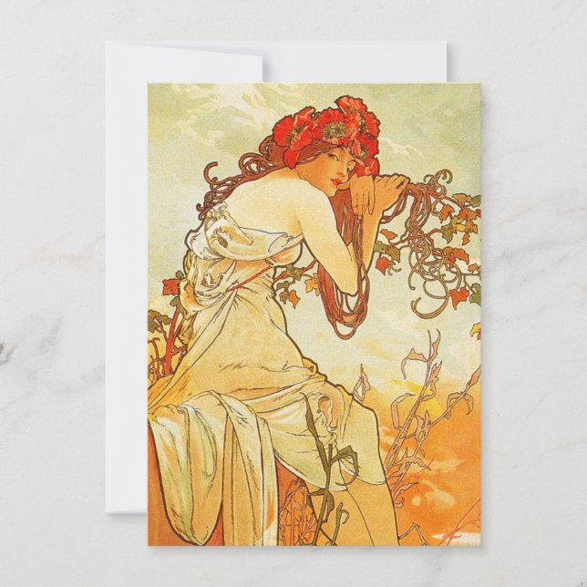 Invitations d'été d'Alphonse Mucha (Devant)