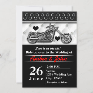 Invitations d'événement Mariage moto Biker