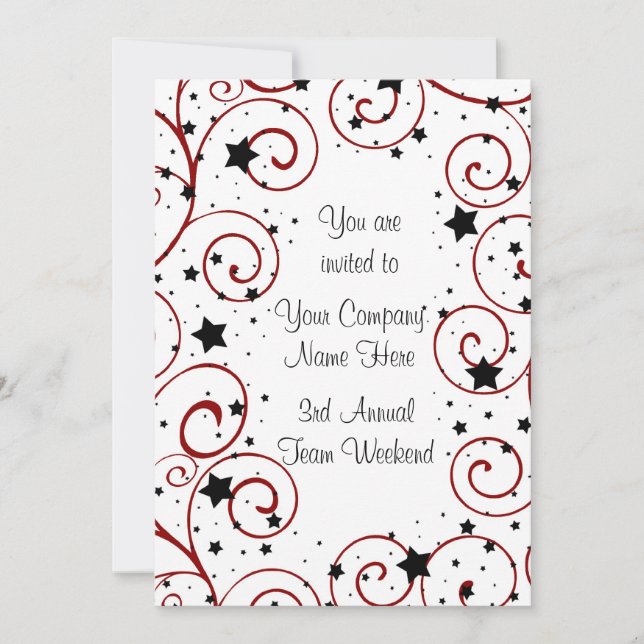 Invitations d'événements de création d'équipe d'en (Devant)