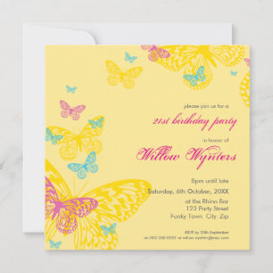 INVITATIONS d'événements spéciaux :: papillons 6SQ