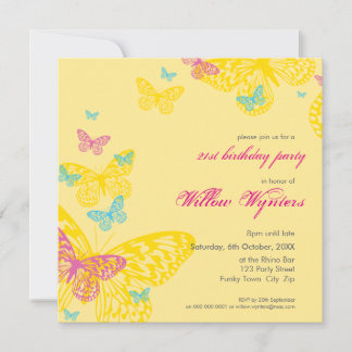 INVITATIONS d'événements spéciaux :: papillons 6SQ