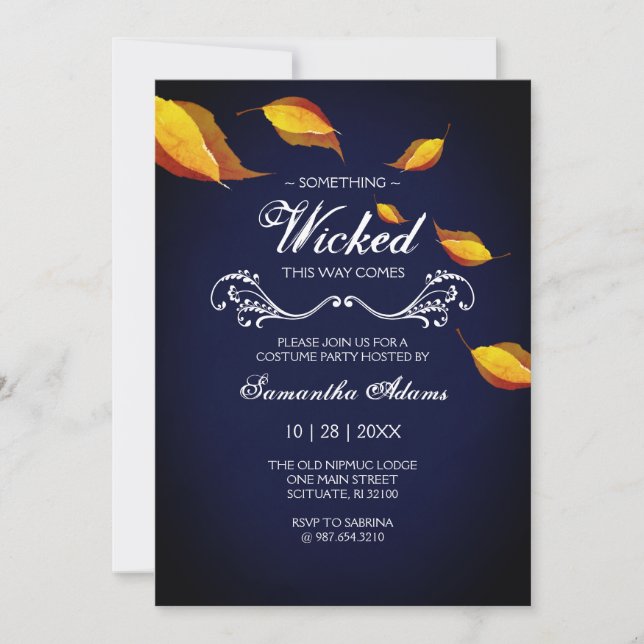 Invitations d'Halloween Adulte Costume Party (Devant)