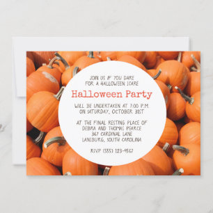 Invitations d'Halloween citrouille