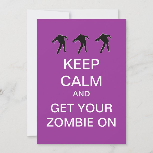 Invitations d'Halloween personnalisées Zombie (Devant)