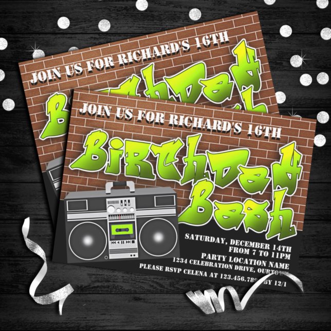 Invitations d'Hip hop de l'ancienne école (Créateur téléchargé)