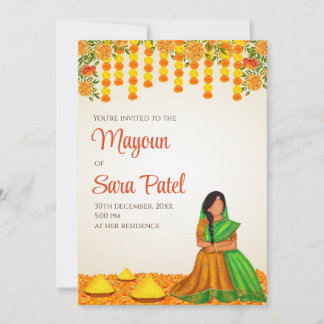 Invitations Digital Mayoun & invitation Haldi